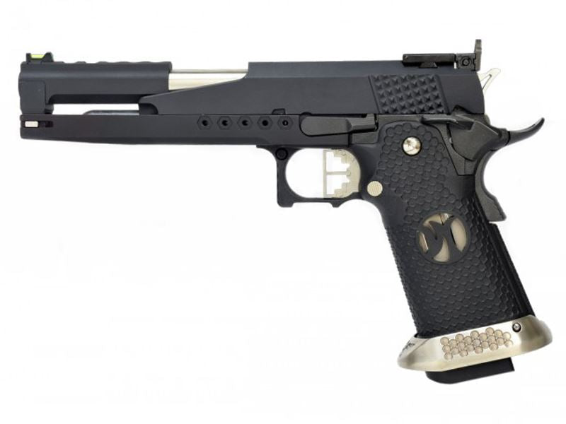 Armorer Works Custom 'Race Guns' Hi-Capa GBBP (Dragon Black Slide - Black Grips - AW-HX2202)