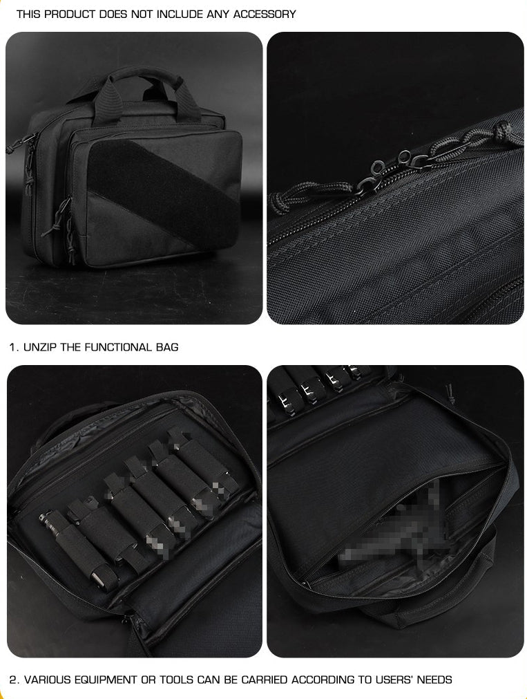 Big Foot Tactical Expert Pistol Bag (Size: 37 x 26 x 6cm - 900D - Black)