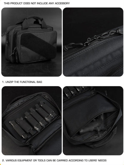 Big Foot Tactical Expert Pistol Bag (Size: 37 x 26 x 6cm - 900D - Black)