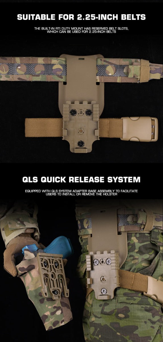 WoSport 17 Series Quick Release Holster with QLS Kit and Belt (Multicam)