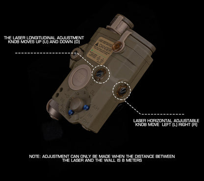 Wopsort  - Standard PEQ-15 Version with Red laser Flashlight Torch (Black)