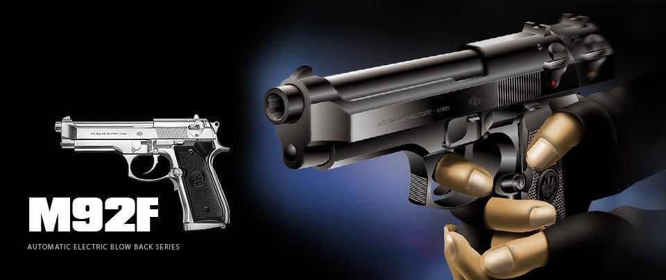 Tokyo Marui M92F Military Silver Electric Blowback (EBB) Airsoft Pistol (173140)