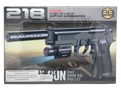 ACM Custom M92 Spring Pistol with Silencer (Blue - 218)