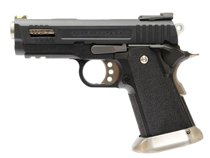WE HI-CAPA 3.8 Velociraptor GBB Pistol (Black Silde)