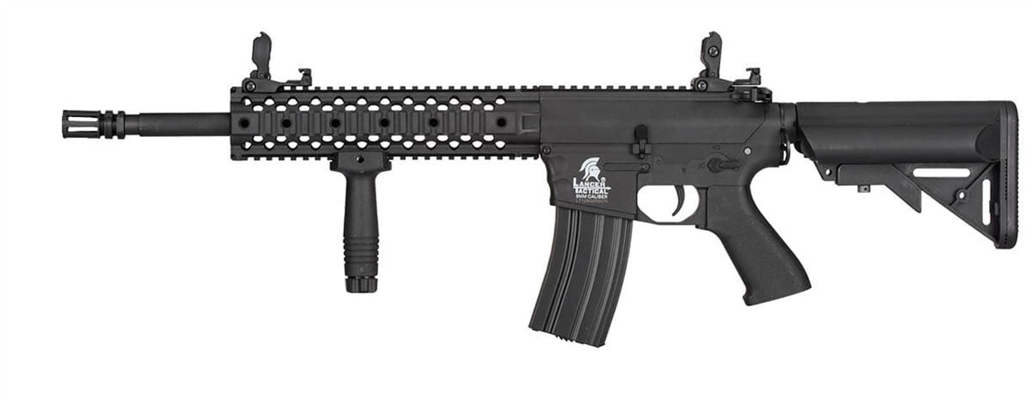 Lancer Tactical M4  LT-12 Gen 2 EVO RIS Carbine AEG Rifle (Inc. Battery and Smart Charger - Black)