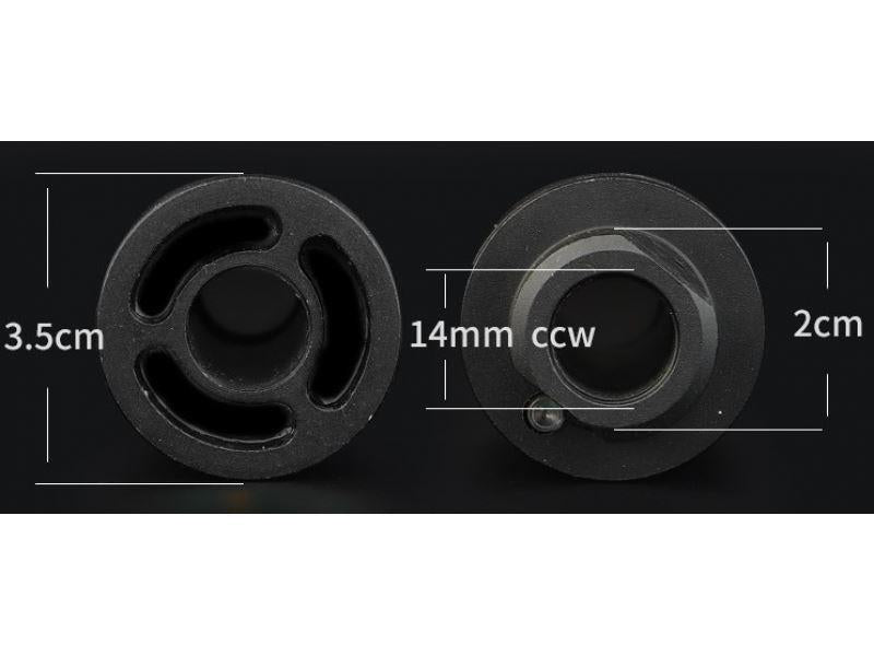 WoSport Spitfire Tracer Unit (Plain Black - 14mm CCW - Full Metal)