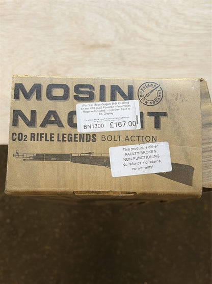 [Boneyard] Win Gun Mosin-Nagant M44 Overlord Sniper Rifle (Co2 Powered - Faux Wood - Bayonet Included) - Unknown Fault or Ex. Display