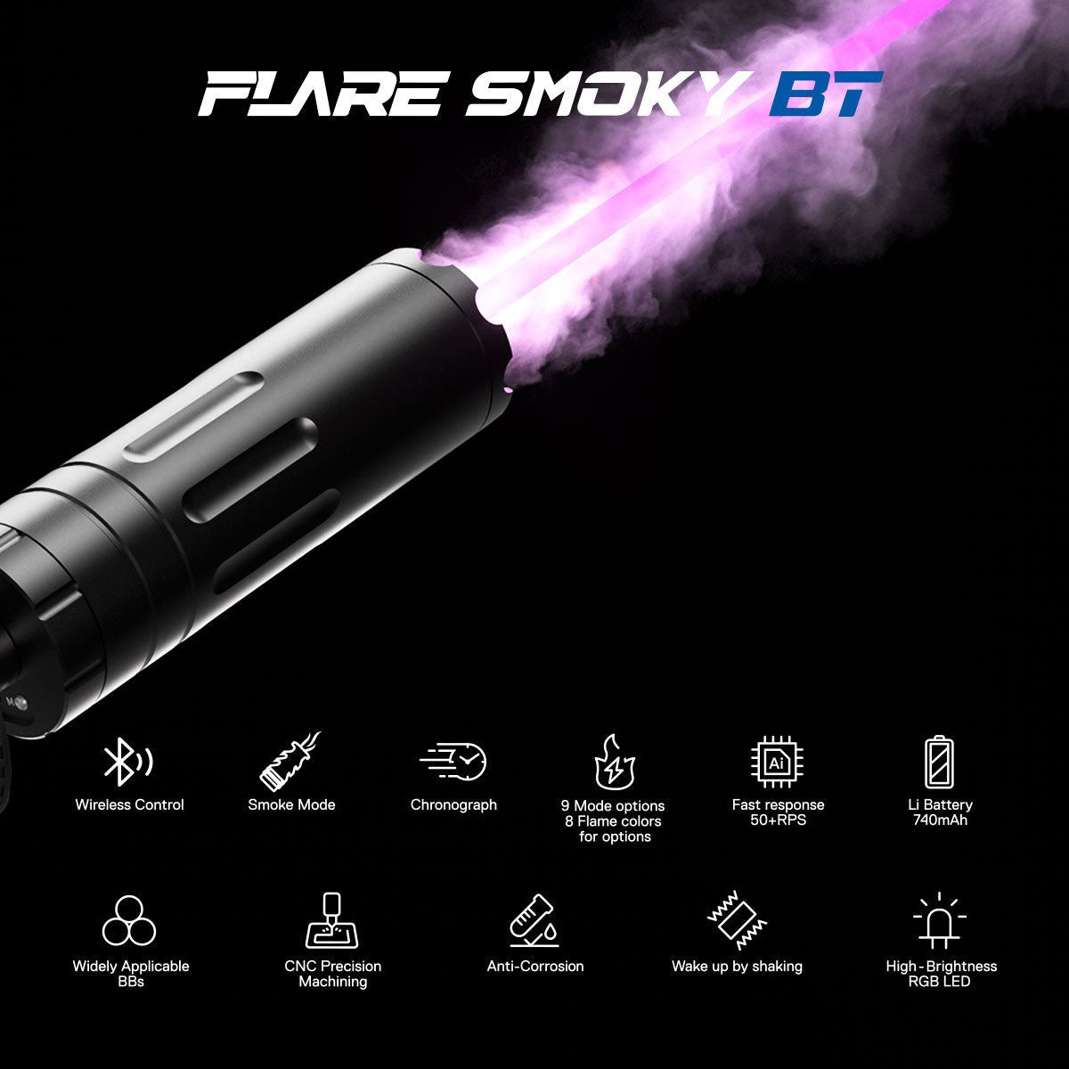 E-Shooter Flare Smoky BT Airsoft Tracer Unit & Chronograph (V900)