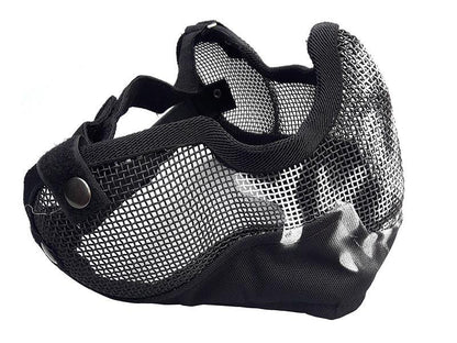 ACM V2 Strike Steel Full Face Mask (Covers up to the Ear - Black/Camo)
