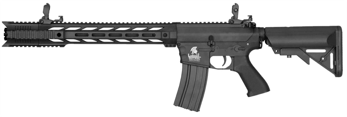 Lancer Tactical M4  LT-25 Gen 2 Interceptor  RIS Carbine AEG Rifle (Inc. Battery and Smart Charger - Black)