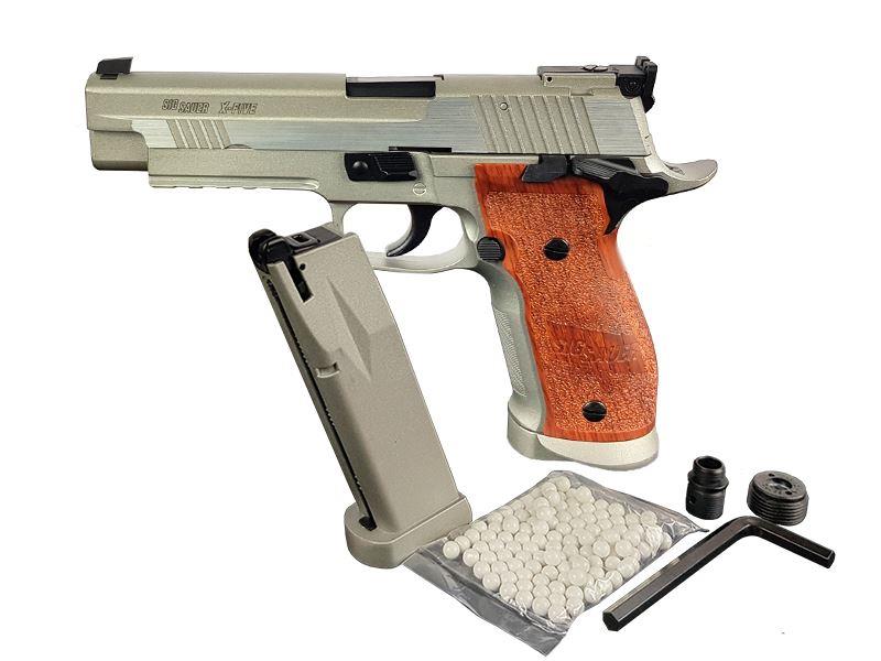 Sig Sauer X-Five Hairline BAX Co2 Blowback Pistol (Silver - Cybergun - 280549)