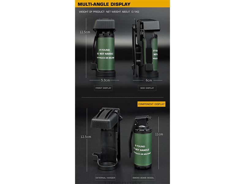 Big Foot Dummy Smoke Grenade and Holster Set (Black/Green)