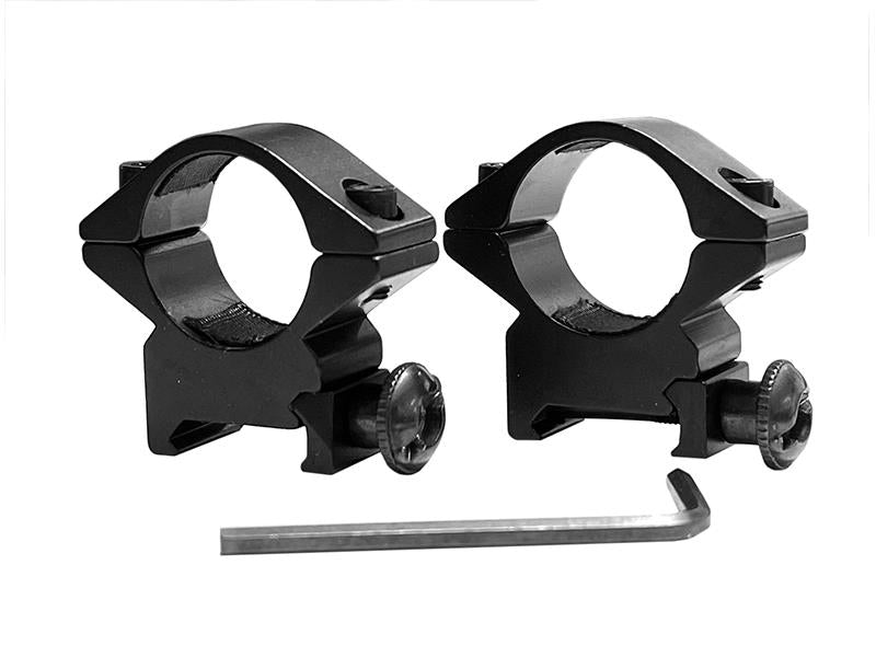 ACM 1"/25.4mm Scope Mounts for 20mm RIS Rails (Short - Black)