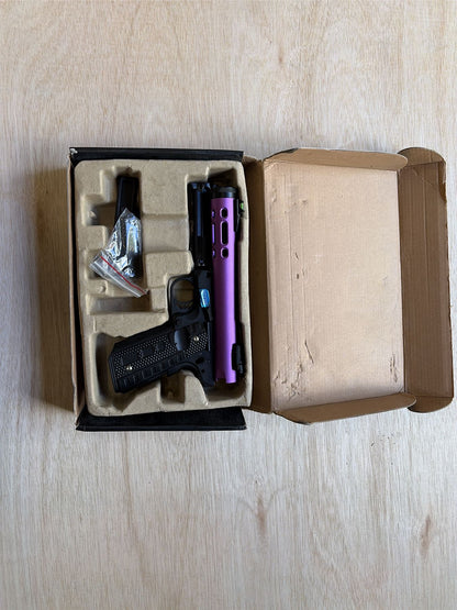 [Boneyard] WE Galaxy 1911 Gas Blowback Pistol (Black Frame - Purple Slide) - No magazine - broken slide catch