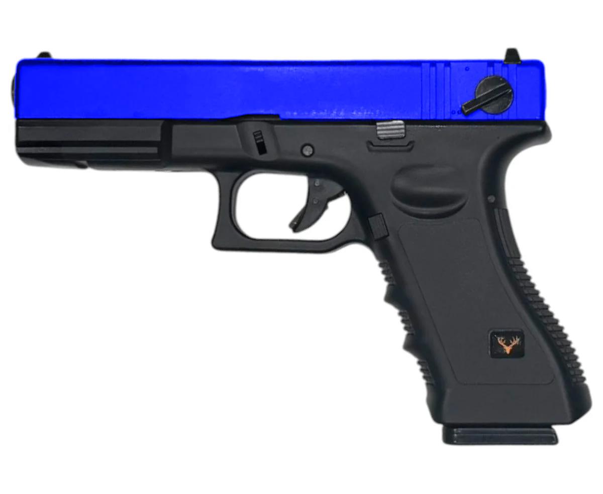 Huntsman Tactical  H18c Gas Blowback Semi/Full Auto. Pistol (Metal Slide - Polymer Body - with Case - Blue)