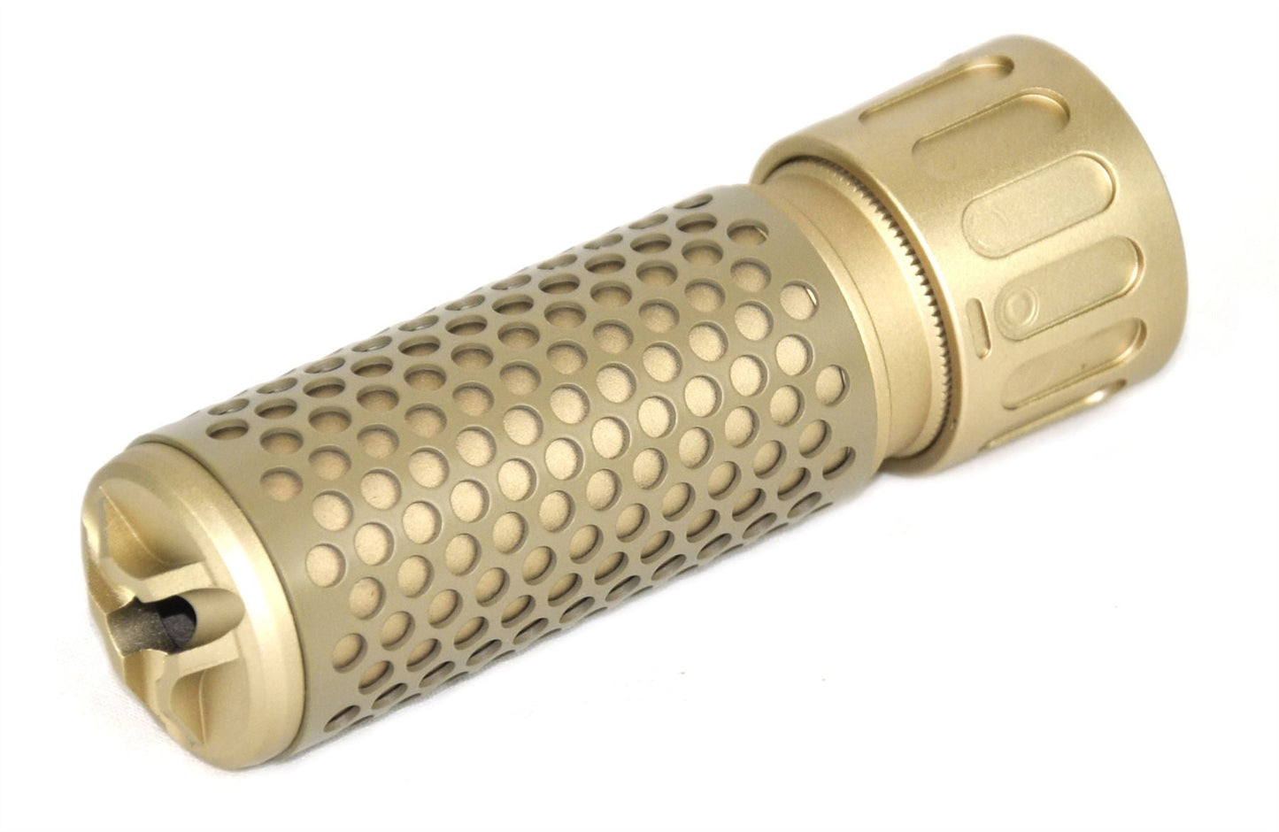 ACM QD Silencer Full Metal with Flash Hider (Short - Tan)