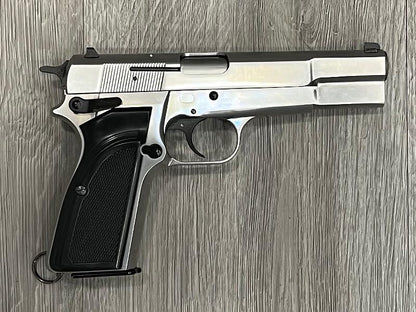 WE Hi-Power Browning MK3 Gas Blowback Pistol (Silver)