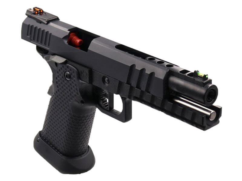 Armorer Works Custom Black Ace Hi-Capa GBBP (Black Slide - Black Barrel -  AW-HX2033)