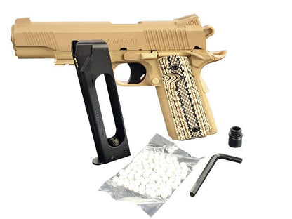 Colt M45A1 Co2 Pistol (Tan - Fixed Slide - Cybergun - 180313)
