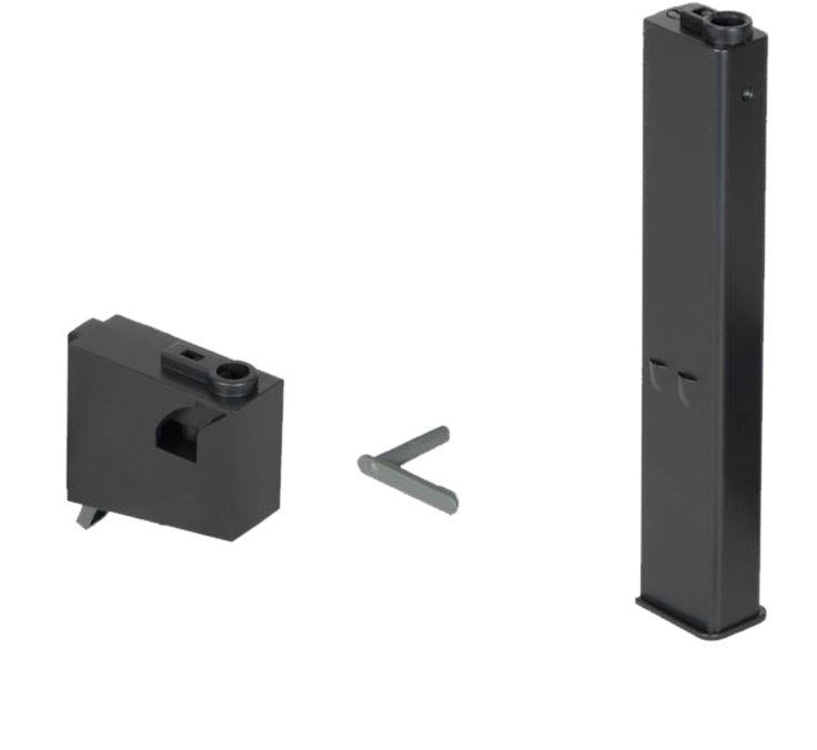 Ares Adaptor Set 9mm Magazine For M4's (Inc. 45 Round 9mm Magazine - Black - MAG-038-BK)