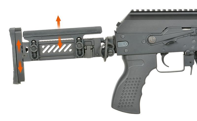 Cyma Platinum AKM Tactical AEG Rifle with Eshooter ETU GEN-2 (Black - CM113)