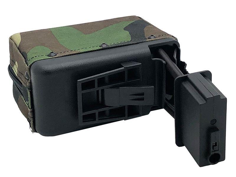 A&K M249/LMG Sound Control Box Magazine (1500 Rounds - Woodland Camo - A020WD)