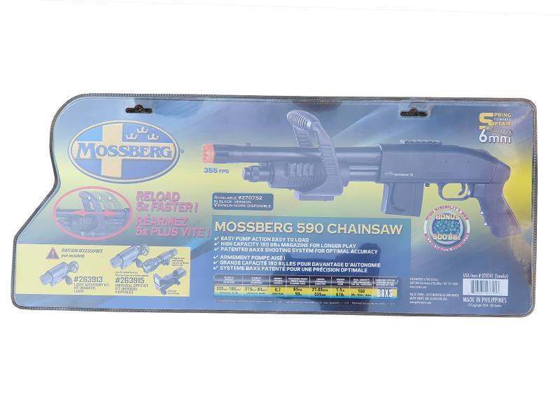 Mossberg M590 Chainsaw Spring Shotgun with 500 BB's (Short - Clear - Cybergun - RT270741)
