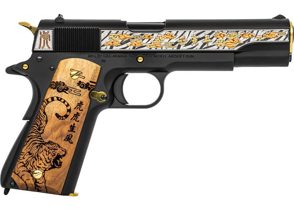 G&G PISTOL GBB GPM1911 YEAR OF TIGER (GAS-M45-TGR-BBB-ECM)