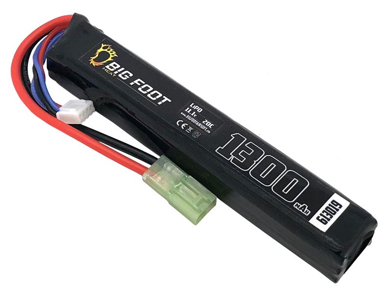 Big Foot Heat Lipo Battery 1300 mAh 11.1v 20c (Stick - 120mm)