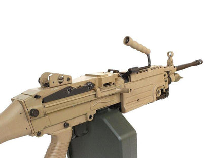 FN Herstal Minimi M249 MK2 with Sound Control Drum Magazine (Hard Stock - AK-249-MK2 - Tan)
