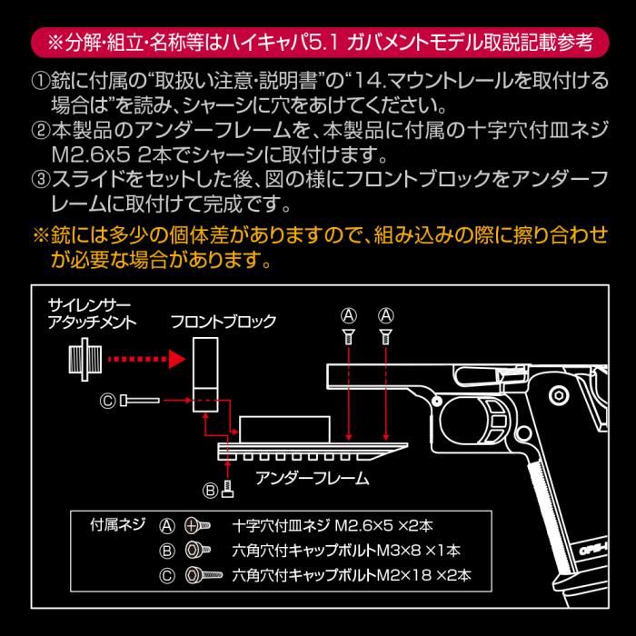 Laylax Nine Ball Hi-Capa 5.1 SAS Front Kit NEO R for Tokyo Marui Hi-Capa 5.1