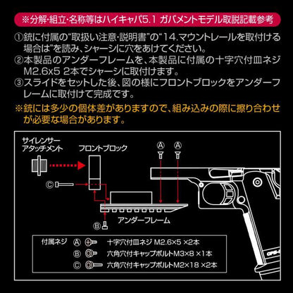 Laylax Nine Ball Hi-Capa 5.1 SAS Front Kit NEO R for Tokyo Marui Hi-Capa 5.1