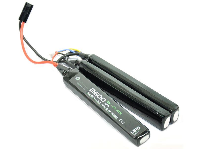 WE Battery 2600mAh Lipo 11.1V 20C Nun-Chuck (2x3) (3 Way Split)