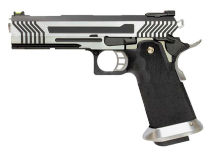 Armorer Works Custom Hi-Capa GBBP (Full Silver Slide - Black Frame - AW-HX1101)