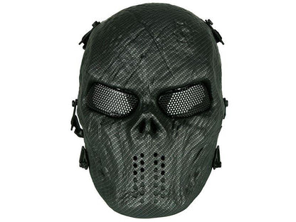 Big Foot Tactical Skull Mask with Mesh Eyes (Carbon Fibre)
