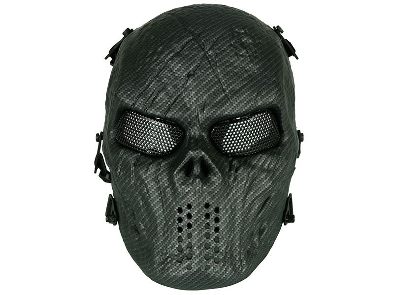 Big Foot Tactical Skull Mask with Mesh Eyes (Carbon Fibre)