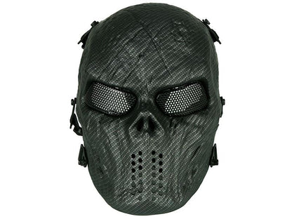Big Foot Tactical Skull Mask with Mesh Eyes (Carbon Fibre)