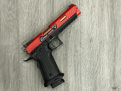 Jag Precision x Taran Tactical International Licensed JW3 Combat Master Gas Blowback Pistol (TTI - Full Metal - Top Slide Red)