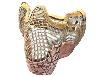 ACM V2 Strike Steel Full Face Mask (Covers up to the Ear - Tan/Camo)