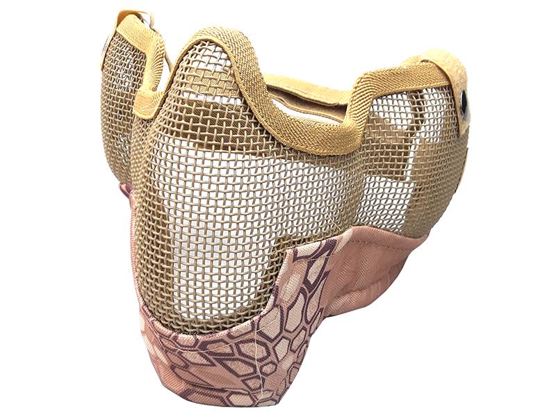 ACM V2 Strike Steel Full Face Mask (Covers up to the Ear - Tan/Camo)