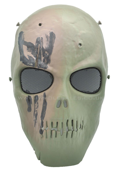 Full Fask Skull Mask (Scar) with Mesh Eye Protection