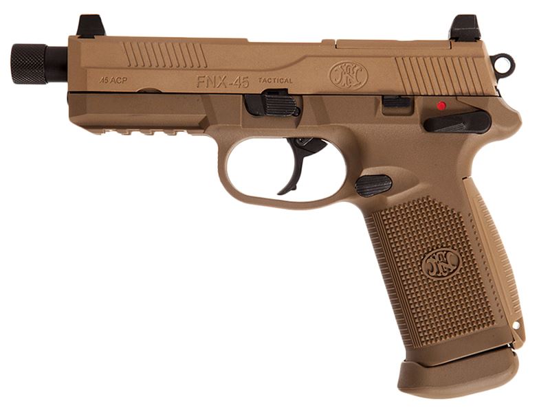 FN Herstal FNX-45 Tactical Gas Blowback Pistol (Tan - Cybergun - 20050 ...