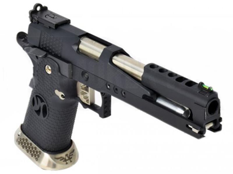 Armorer Works Custom 'Race Guns' Hi-Capa GBBP (Dragon Black Slide - Black Grips - AW-HX2202)