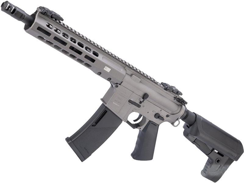Barrett Firearms REC7 DI AR15 AEG SBR Tungsten (By EMG / Krytac - Grey - AEG-KTAEG-BREC7S-TGN13)