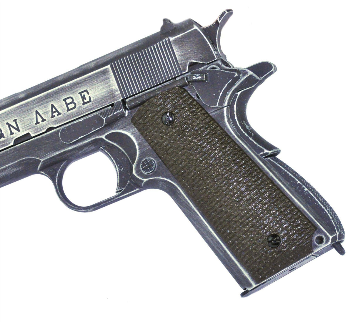 Armorer Works Custom "Molon Labe" 1911 Gas Blowback Pistol (Full Metal -Brown Grips - AW-NE2002)