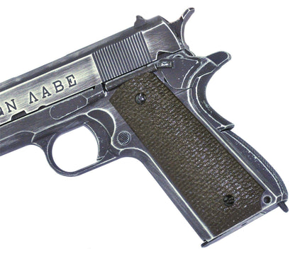 Armorer Works Custom "Molon Labe" 1911 Gas Blowback Pistol (Full Metal -Brown Grips - AW-NE2002)