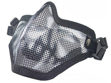 Big Foot V1 Strike Steel Half Face Mask (Two Belt Version - Skull) (Black)
