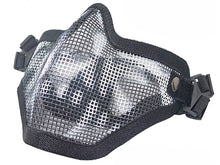 Big Foot V1 Strike Steel Half Face Mask (Two Belt Version - Skull) (Black)
