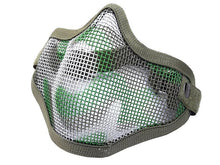 ACM V1 Strike Steel Half Face Mask (One Belt Version - Green/Camo)