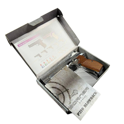 Borner P210-S Co2 Blowback Pistol (4.5mm/.177 - BB - Silver)